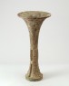 Ritual wine vessel, or gu, with taotie mask pattern (oblique)